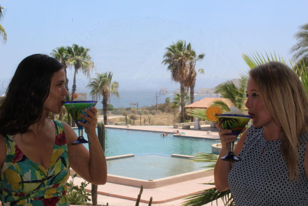 Women drinking in an apartment in Los Cabos